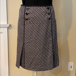 Tory Burch blue & white pattern Knee Length Skirt